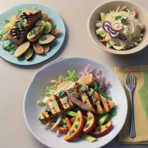 Pan-fried barramundi and Asian coleslaw