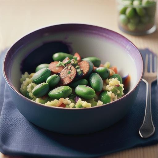 Broad bean and chorizo risotto