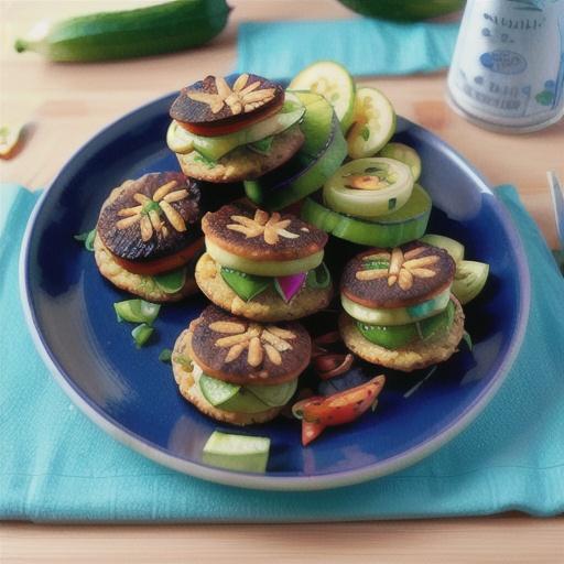 Moroccan rissoles with minted cucumber salad