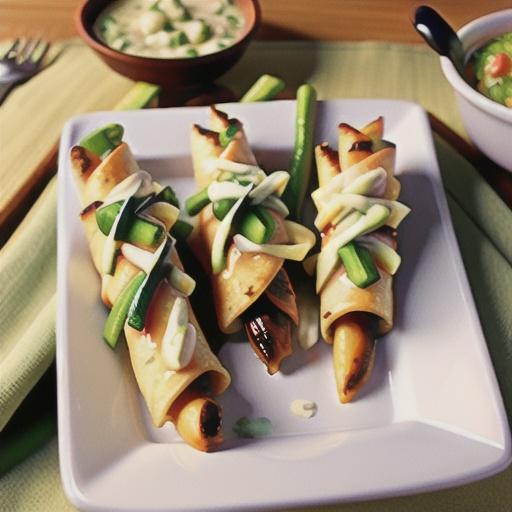 Baked Chicken and Cheese Flautas