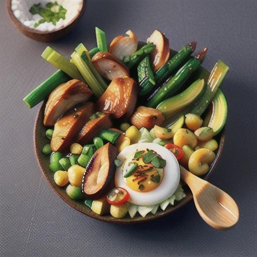 Healthy poached chicken green dinner bowl recipe