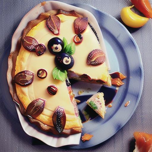 Ricotta quiche with prosciutto and semi-dried tomatoes