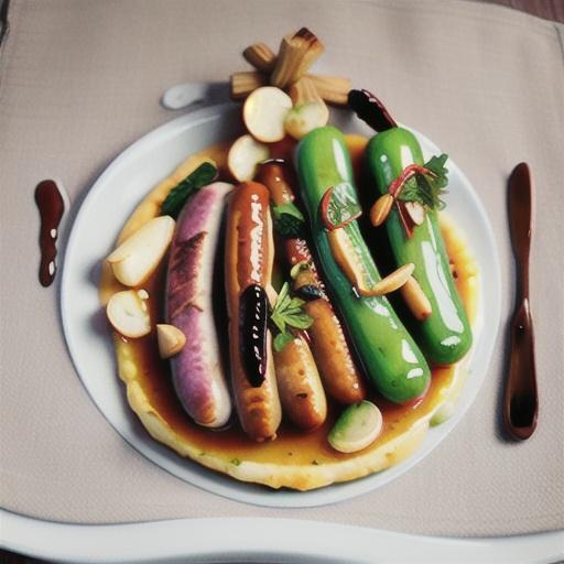 Maple and onion glazed sausages