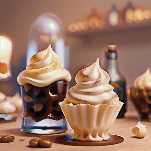 Coffee meringue kisses