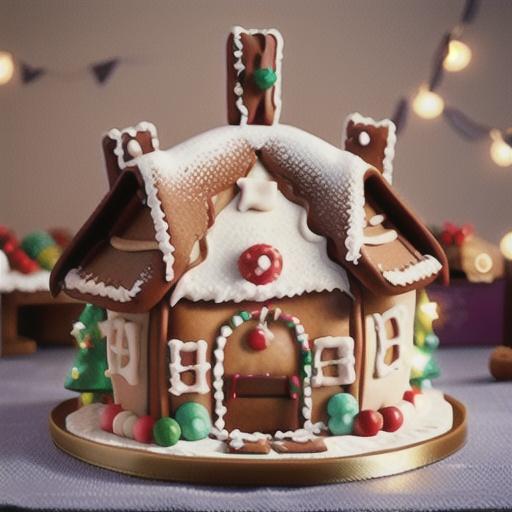 Gingerbread house cake