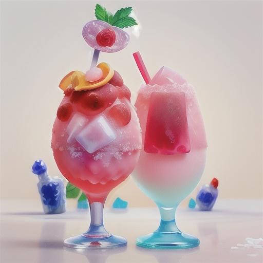 Frosé ice blocks