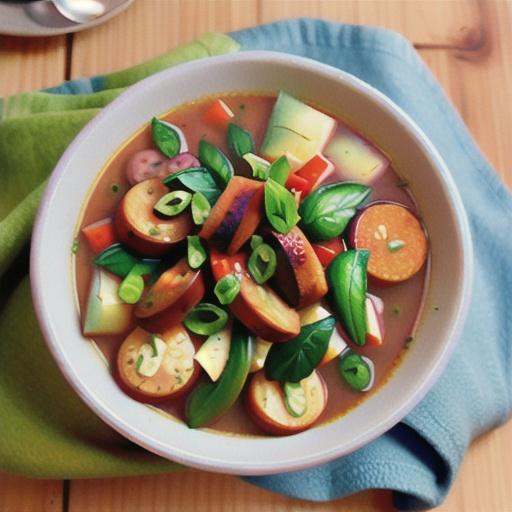 Rustic Cabbage and Sausage Soup