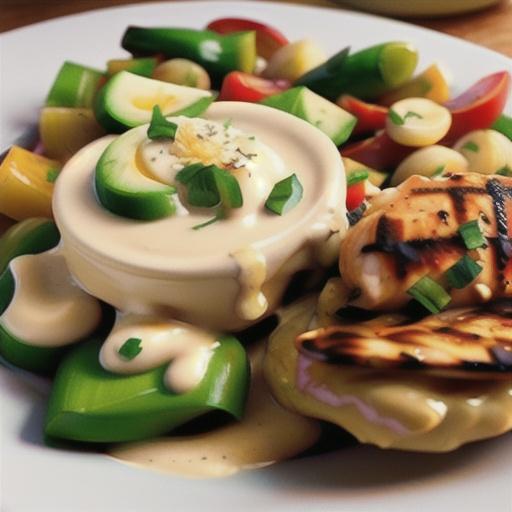 Garlic Cream Sauce over Chicken Breasts