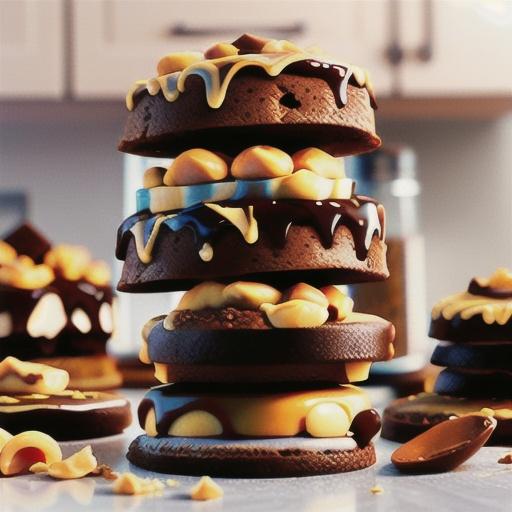 Outrageous Stacked Peanut Butter Brownies
