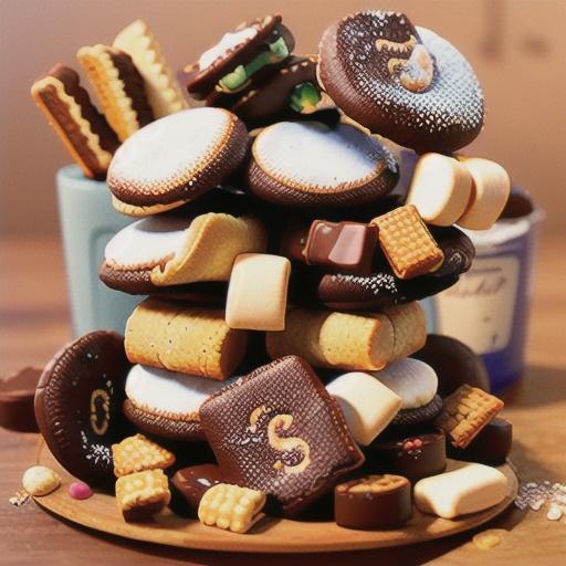 Chocolate S'mores Cookies with Graham Crackers