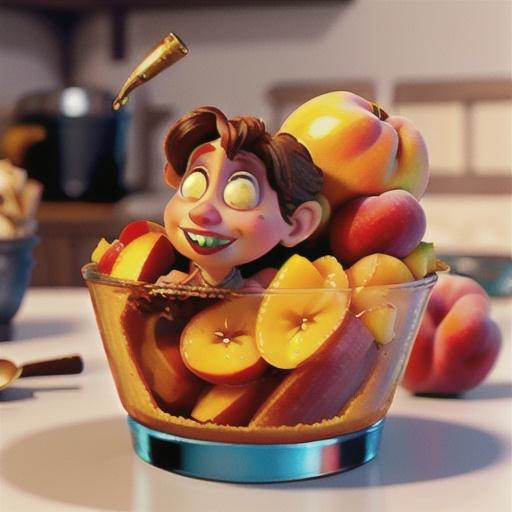 My Bottom-Up Peach Cobbler