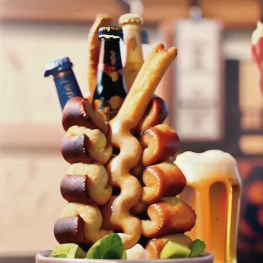 Ham Twisted Pretzels with Beer Dip