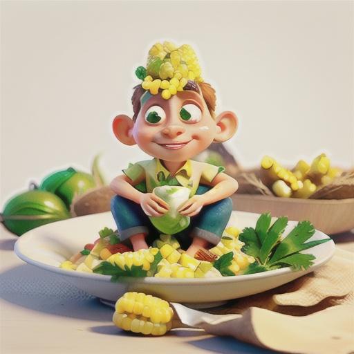 Coriander prawns with sweet corn and coconut mash