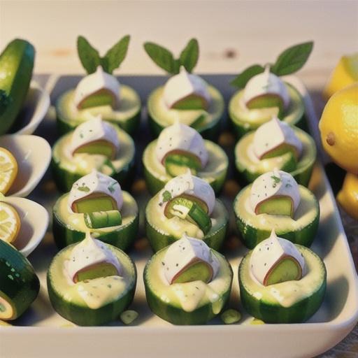 Herby Lemon Cucumber Bites