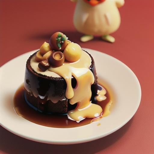 Steamed pudding with butterscotch sauce