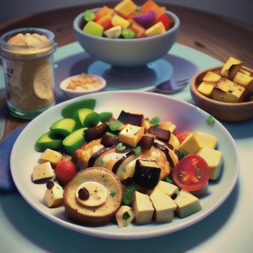 Vegan Breakfast Hash with Smashed Potatoes and Tofu