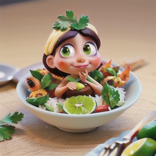 Lime, coriander and coconut prawns with coconut rice