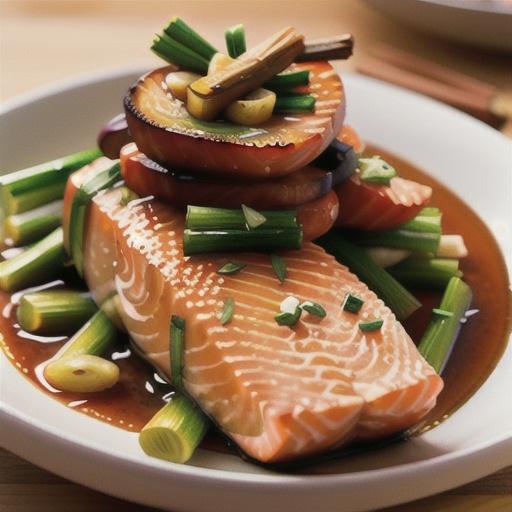 Salmon with Caramelized Leeks
