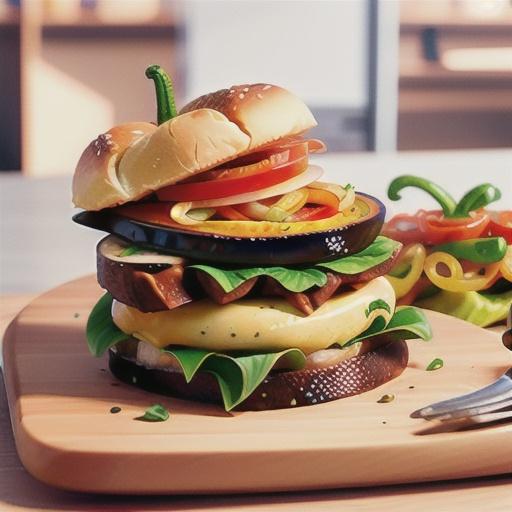 Saltimbocca and capsicum chutney sandwiches