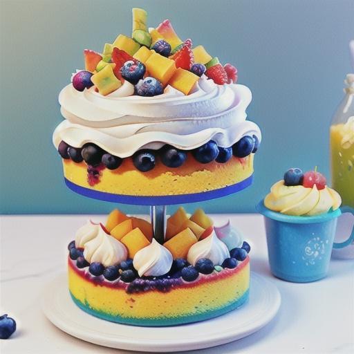 Easy freezy mango and blueberry trifle cake recipe