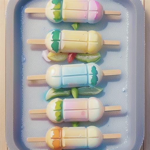 Piña colada ice lollies