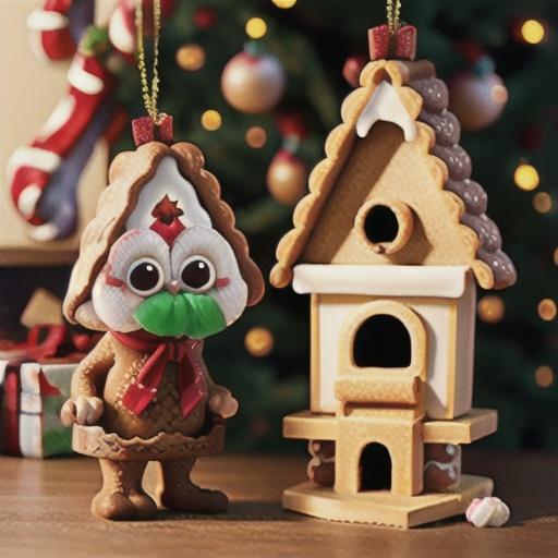 Gingerbread Birdhouse Ornaments