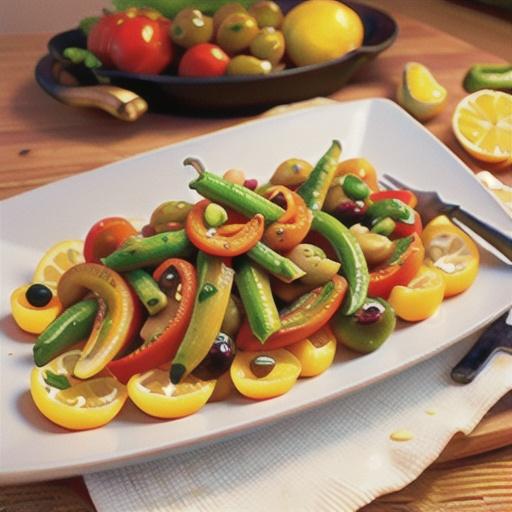 Sauteed Bell Peppers and Onion with Olives and Meyer Lemon
