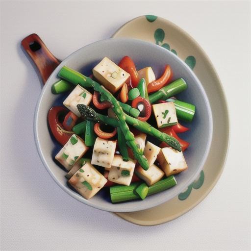 Tofu, asparagus & snake bean stir-fry