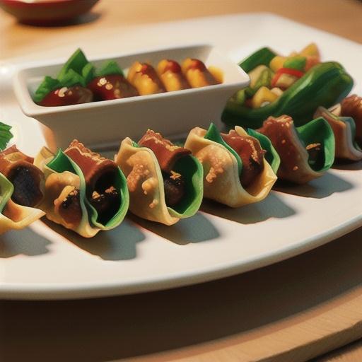 Beef and Sausage Fried Wontons