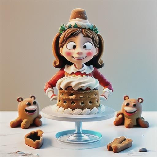 Gingerbread ice-cream cake