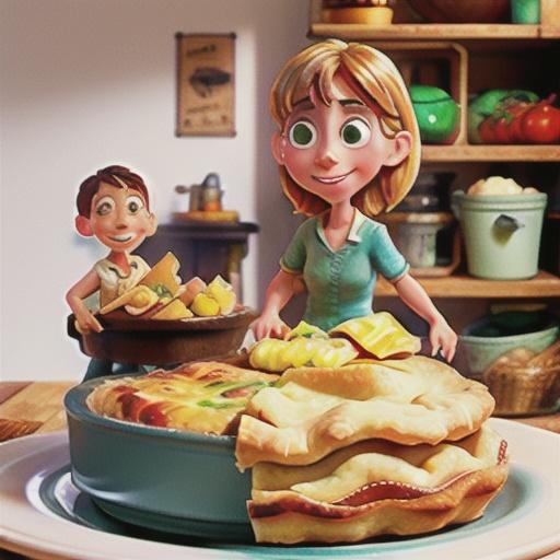 Rustic cheese, egg & bacon pie