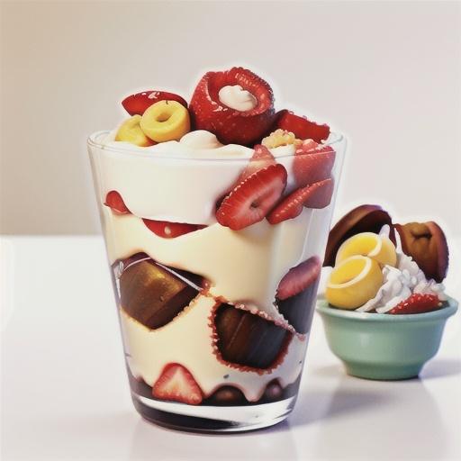 Strawberry, amaretti and vanilla trifles