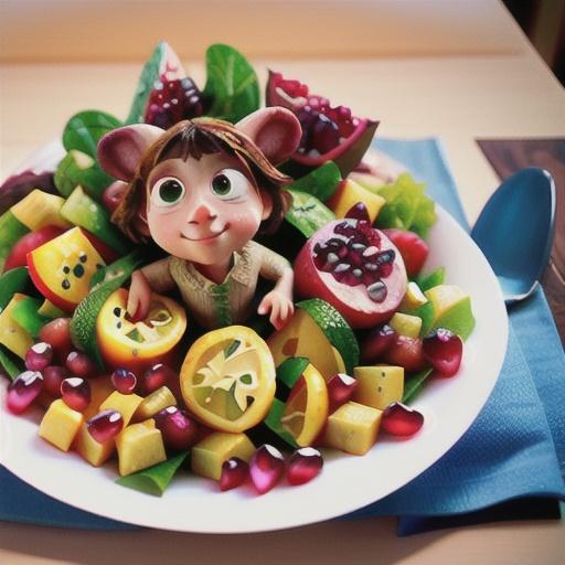 Lamb, burghul and pomegranate salad