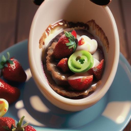 Brown Rice Pudding with Easy Roasted Strawberries