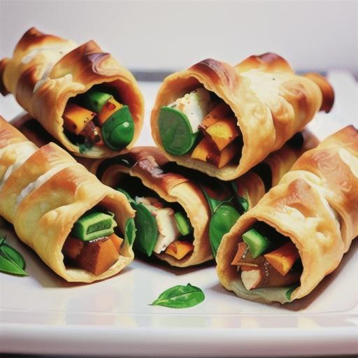 Sweet potato, feta and spinach turnovers recipe