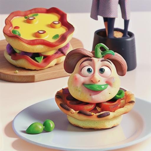 Ham and capsicum muffin pizzas