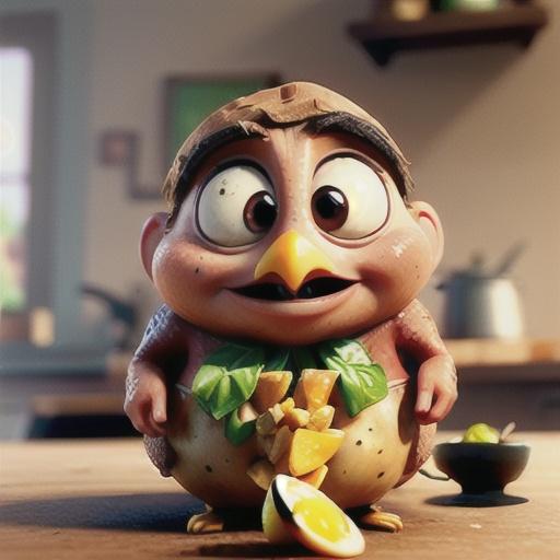 Roasted poussins on potato slices