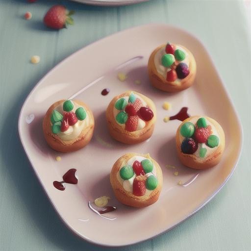 Passion-berry choux buns