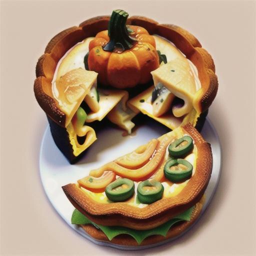 Pumpkin and two cheese torta