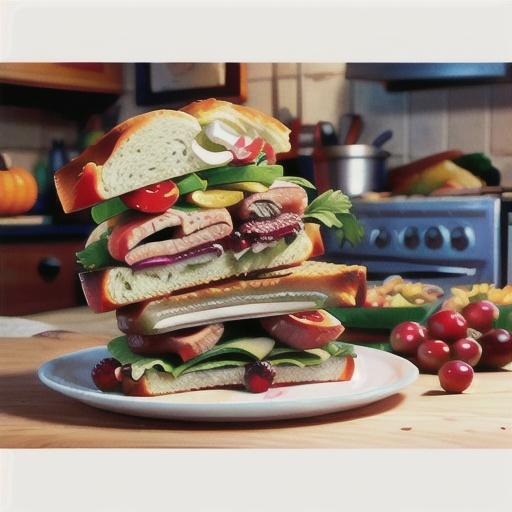 Turkey Sandwiches with Cranberry Sauce