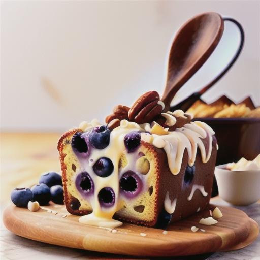 White Chocolate-Iced Blueberry Loaf