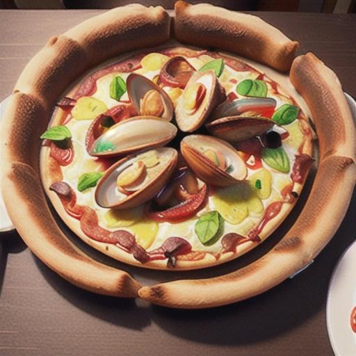 Clam Pizza with Red Sauce