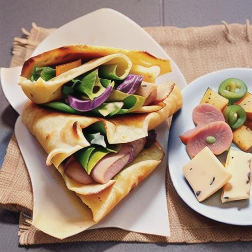 Air Fryer Ham and Cheese Wraps