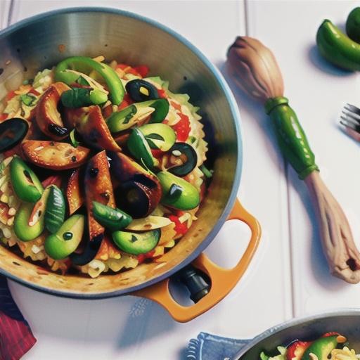 Chicken and chorizo paella