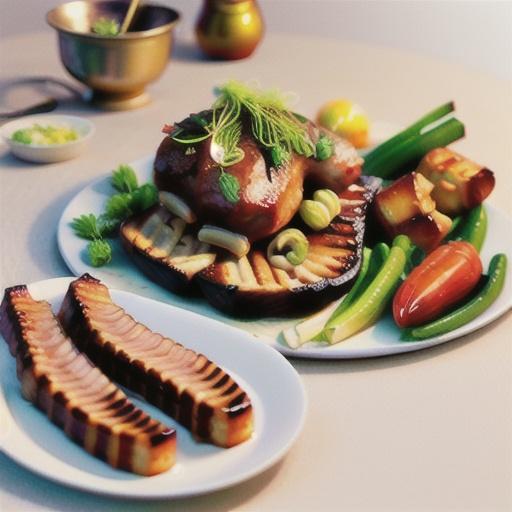 Fennel and garlic barbecued roast pork