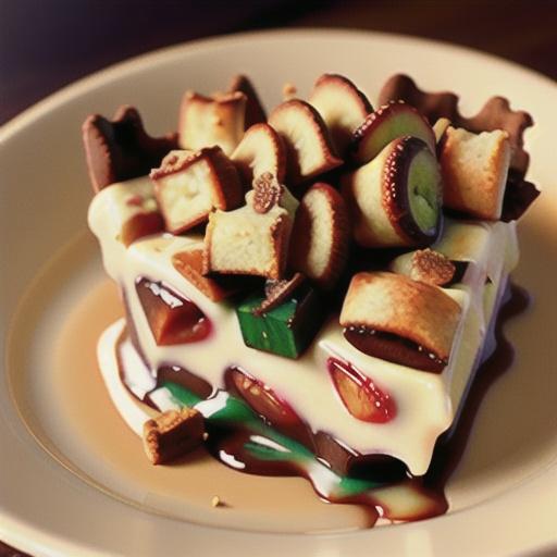 Apple Crunch Pie with Vanilla Sauce