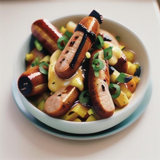 Curried sausages with pumpkin