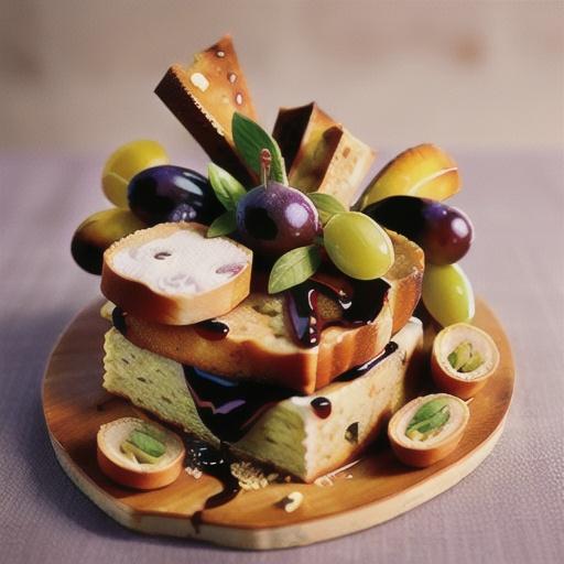 Grape focaccia with port syrup