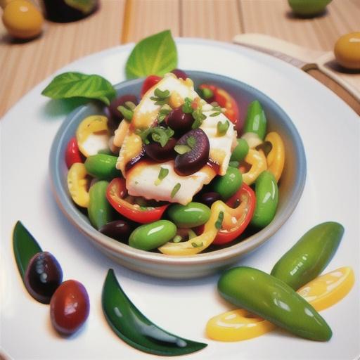 Tuna, haloumi & bean salad