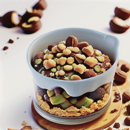 Dried fruit and hazelnut crumble